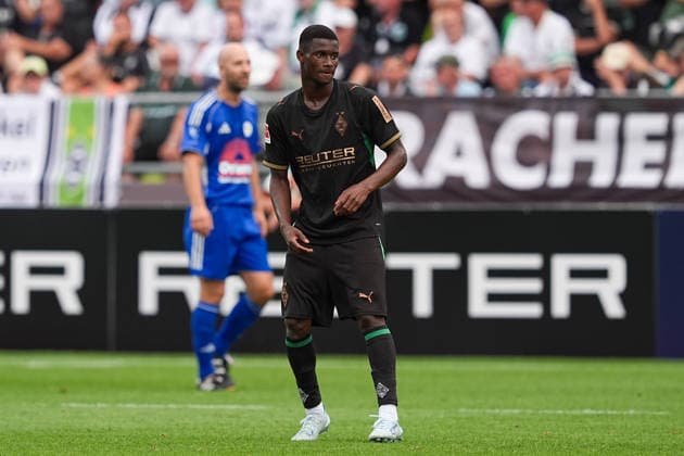 August 5, 2026, xydrx, soccer, friendly match, FC Rottach Egern vs. Borussia Mönchengladbach, 2026–2027 season, Birkenmoos Stadium, Iaia Manco Danfa, Borussia Mönchengladbach, 39 DFB regulations prohibit any use of photographs as image sequences and or quasi-video Copyright: HMBxMedia YannisxDreimann