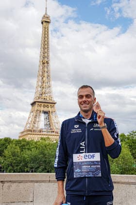 Open Water, Men s 5km, Gregorio PALTRINIERI from Italy, bronze, at the European Aquatics Championships Paris 2026, Paris, August 05, 2026 .  Copyright: xGianxMattiaxD Alberto LaPressex