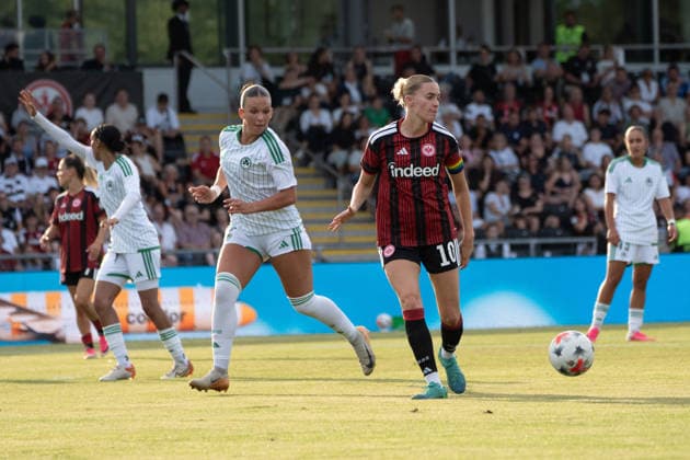 August 5, 2026, xhfmx, Soccer CLQ HF 2 Qualifying Round, Eintracht Frankfurt vs. Omonia Nicosia, Laura Freigang (Eintracht Frankfurt), 10 DFL DFB REGULATIONS PROHIBIT ANY USE OF PHOTOGRAPHS AS IMAGE SEQUENCES AND OR QUASI-VIDEO, Frankfurt