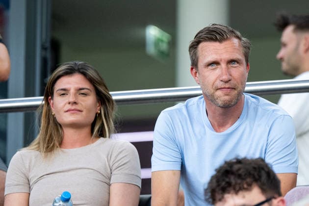 August 5, 2026, GER, Soccer, Women, UEFA Women s Champions League, 2026–2027 Season, Qualifying Tournament, Semifinals, Eintracht Frankfurt vs. Omonia Nicosia, Katharina Kiel, Director of Women’s Soccer, Eintracht Frankfurt; Markus Krösche, Sporting Director, Eintracht Frankfurt; Frankfurt am Main, Stadion am Brentanobad, Hesse, Germany Copyright: xNordphoto Memmlerx