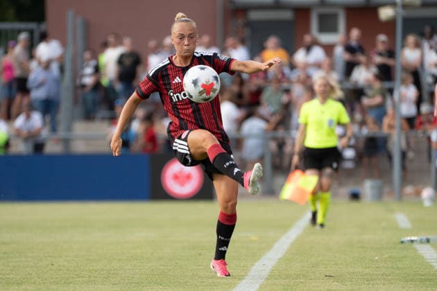 August 5, 2026, xhfmx, Soccer CLQ HF 2 Qualifying Round, Eintracht Frankfurt vs. Omonia Nicosia, Hanna Bennison, Eintracht Frankfurt, 8 DFL DFB REGULATIONS PROHIBIT ANY USE OF PHOTOGRAPHS as IMAGE SEQUENCES and or QUASI-VIDEO Frankfurt