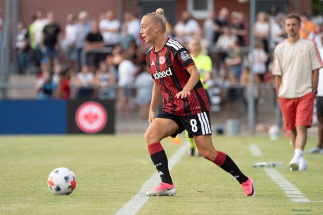 August 5, 2026, xhfmx, Soccer CLQ HF 2 Qualifying Round, Eintracht Frankfurt vs. Omonia Nicosia, Hanna Bennison, Eintracht Frankfurt, 8 DFL DFB REGULATIONS PROHIBIT ANY USE OF PHOTOGRAPHS as IMAGE SEQUENCES and or QUASI-VIDEO Frankfurt