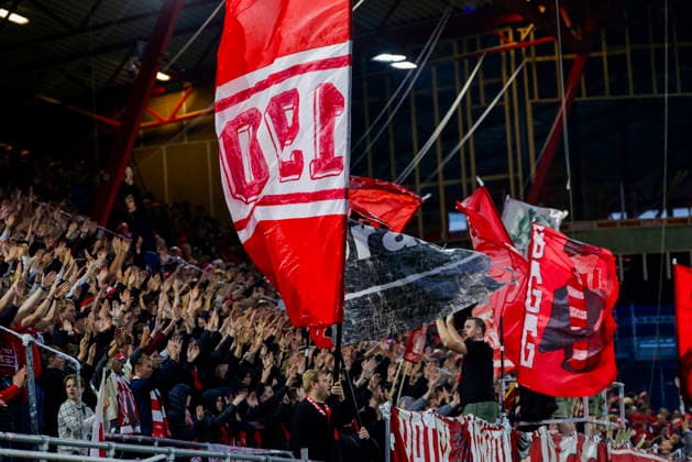 UEFA Conference League 2026 Brann Apollon Limassol Bergen 20260805 Brann supporters at the UEFA Conference League soccer match between SK Brann and Apollon Limassol at Brann Stadium. Photo: Paul S. Amundsen, NTB, Bergen, Norway. EDITORIAL USE ONLY RESTRICTED USE FOR BETTING COMPANIES  Copyright: xPaulxS.xAmundsenx xNTBx