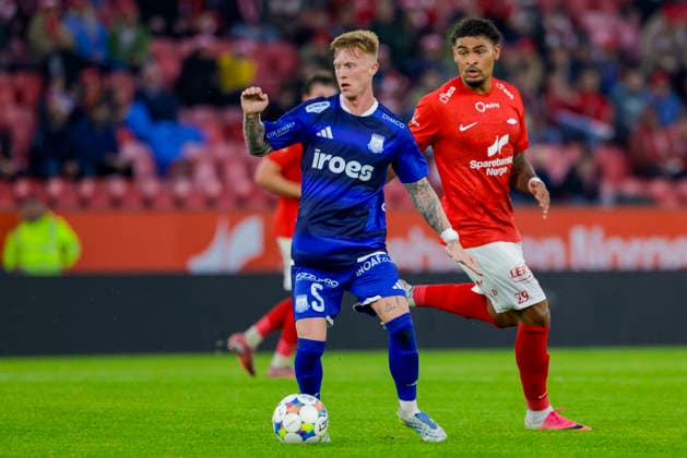 UEFA Conference League 2026 Brann Apollon Limassol Bergen 20260805 Apollon Limassol s Morgan Brown and Brann s Noah Jean Emmanuel Holm in the UEFA Conference League soccer match between SK Brann and Apollon Limassol at Brann Stadium. Photo: Paul S. Amundsen, NTB, Bergen, Norway. EDITORIAL USE ONLY. RESTRICTED USE FOR BETTING COMPANIES.  Copyright: xPaulxS.xAmundsenx xNTBx