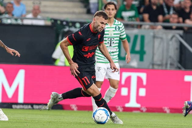 05.08.2026, Budapeszt Liga Europy UEFA sezon 2026 27 runda III kwalifikacji, Ferencvaros Budapest - Gornik Zabrze - UEFA Europa League football Match season 2026 27 round III qualification Ferencvaros Budapeszt - Gornik Zabrze Nz. Erik Prekop Fot. Michal Chwieduk Arena Akcji NEWSPIX.PL --- newspix.pl 
