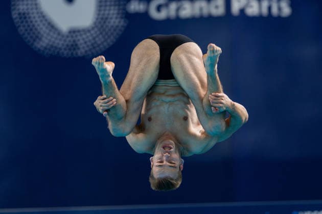 SWIMMING - EAC 2026 PARIS,FRANCE,05.AUG.26 - SWIMMING - European Aquatics Championships Paris 2026, diving, 3m springboard, men. Image shows Moritz Wesemann (GER).  GEPAxpictures xPhilippxBrem