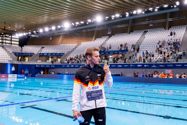 France, Paris, Centre Aquatique Olympique Metropole du Grand Paris, August 5, 2026, European Aquatics Championships – Artistic Swimming, Day 6, Men’s 3-meter Springboard Final, Moritz Wesemann of Germany, Photo by Eibner Pressefoto Tino Henschel European Aquatics Championships Artistic Swimming, Day 6, Men’s 3-meter Springboard Final, Paris Copyright: xEibnerxPressefotox
