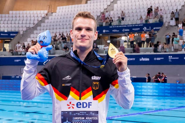 France, Paris, Centre Aquatique Olympique Metropole du Grand Paris, August 5, 2026, European Aquatics Championships – Artistic Swimming, Day 6, Men’s 3-meter Springboard Final, Moritz Wesemann of Germany, Photo by Eibner Pressefoto Tino Henschel European Aquatics Championships Artistic Swimming, Day 6, Men’s 3-meter Springboard Final, Paris Copyright: xEibnerxPressefotox