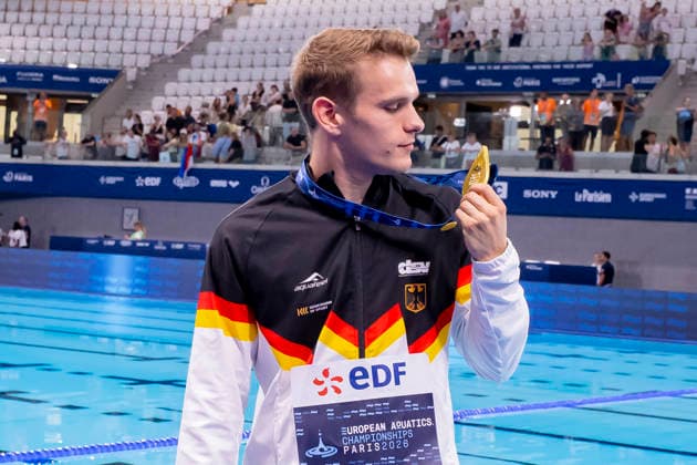 France, Paris, Centre Aquatique Olympique Metropole du Grand Paris, August 5, 2026, European Aquatics Championships – Artistic Swimming, Day 6, Men’s 3m Springboard Final, Moritz Wesemann of Germany, Photo by Eibner Pressefoto Tino Henschel European Aquatics Championships Artistic Swimming, Day 6, Men’s 3m Springboard Final, Paris Copyright: xEibnerxPressefotox