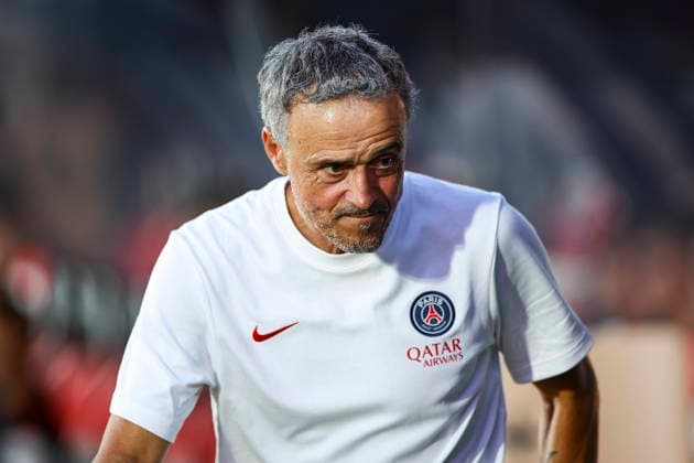 Luis Enrique of Paris Saint-Germain during the preseason friendly match between RCD Mallorca and Paris Saint-Germain at Estadi Son Moix on August 5, 2026, in Palma de Mallorca, Spain. Photo by Xavi Bonilla, DeFodi Images
