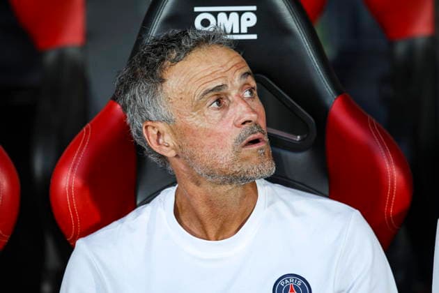 Luis Enrique of Paris Saint-Germain during the preseason friendly match between RCD Mallorca and Paris Saint-Germain at Estadi Son Moix on August 5, 2026, in Palma de Mallorca, Spain. Photo by Xavi Bonilla, DeFodi Images