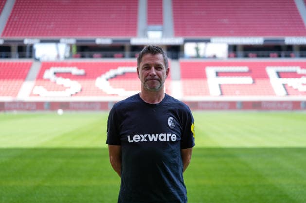 Stefan Spohn, SC Freiburg; SC Freiburg 1st Division bus driver; Bundesliga; photo shoot 2026–2027; Freiburg; Europa-Park Stadium; Baden-Württemberg; Germany Copyright: AA_STEINSIEK.CH