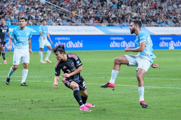 2026 2026 Coupang Play Series football match ( Team K League vs Manchester City FC - 2026 08 05 ) SEOUL, SOUTH KOREA, AUGUST 05: Rayan Ait Nouri of Manchester City scores his team s goal during the 2026 Coupang Play Series football match between Team K League and Manchester City FC at the Seoul World Cup Stadium in Seoul, South Korea, on August 05, 2026. Seoul Seoul World Cup Stadium South Korea 8284_287542 Copyright: xStevexChoxKyewoong PentaxPressx