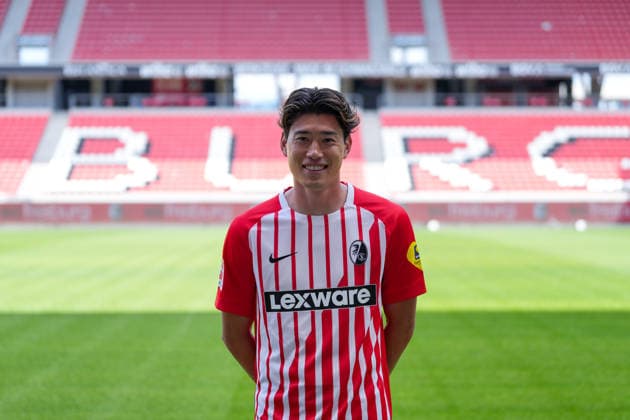 Yuito Suzuki SC Freiburg, 14 SC Freiburg 1 BL, Bundesliga, Photo Shoot 2026 2027 Freiburg Europa-Park Stadium Baden-Württemberg Germany Copyright: AA_STEINSIEK.CH
