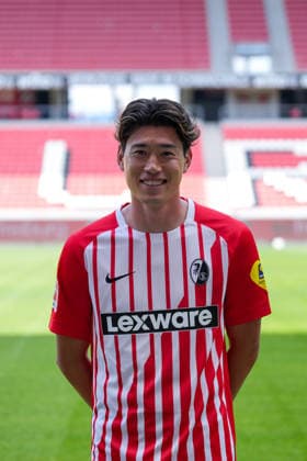 Yuito Suzuki SC Freiburg, 14 SC Freiburg 1 BL, Bundesliga, Photo Shoot 2026 2027 Freiburg Europa-Park Stadium Baden-Württemberg Germany Copyright: AA_STEINSIEK.CH