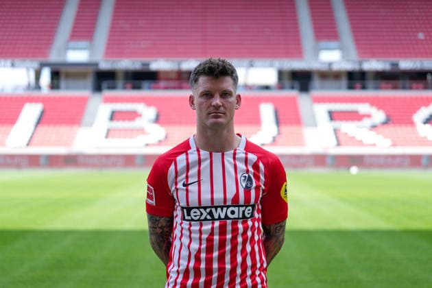 Lukas Kübler Lukas Kuebler SC Freiburg, 17 SC Freiburg 1 BL, Bundesliga, Photo Shoot 2026 2027 Freiburg Europa-Park Stadium Baden-Württemberg Germany Copyright: AA_STEINSIEK.CH