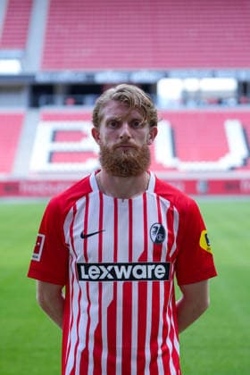 Niklas Beste, SC Freiburg, 19, SC Freiburg, 1st Bundesliga, Bundesliga, Photo Shoot 2026–2027, Freiburg, Europa-Park Stadium, Baden-Württemberg, Germany Copyright: AA_STEINSIEK.CH