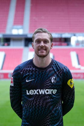 Florian Müller Florian Mueller SC Freiburg, 21 SC Freiburg 1 BL, Bundesliga, Photo Shoot 2026 2027 Freiburg Europa-Park Stadium Baden-Württemberg Germany Copyright: AA_STEINSIEK.CH