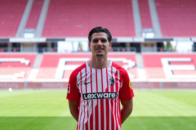 Igor Matanovic, SC Freiburg, 31, SC Freiburg 1, Bundesliga, Profile Session 2026–2027, Freiburg, Europa-Park Stadium, Baden-Württemberg, Germany Copyright: AA_STEINSIEK.CH