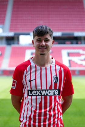 Karl Steinmann, SC Freiburg, 36, SC Freiburg 1, Bundesliga, Photo Shoot 2026–2027, Freiburg, Europa-Park Stadium, Baden-Württemberg, Germany Copyright: AA_STEINSIEK.CH
