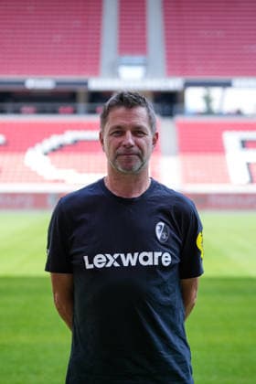 Stefan Spohn, SC Freiburg; SC Freiburg 1st Division bus driver; Bundesliga; photo shoot 2026–2027; Freiburg; Europa-Park Stadium; Baden-Württemberg, Germany Copyright: AA_STEINSIEK.CH