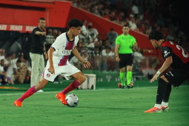 ESP RCD Mallorca vs. PSG, Trofeu Ciutat de Palma Preseason 2026–2027: Rayan Abo El Nay of PSG during the Trofeu Ciutat de Palma Preseason match between RCD Mallorca and PSG, played at Estadio Son Moix, Palma de Mallorca on August 5, 2026 Palma de Mallorca, Spain Mallorca Spain Soccer Copyright: xGutix