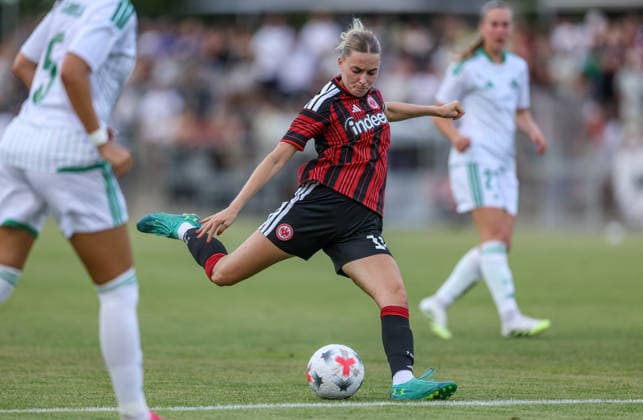 GER, Frankfurt, Eintracht Frankfurt vs. AC Omonia Nicosia, UEFA Women s Champions League, Soccer, UEFA, 2026–2027 Season, Stadion am Brentanobad, Qualifying Round, Semifinal. Photo by Laura Freigang, Eintracht Frankfurt Women’s Team. 10. DFB and DFL regulations prohibit any use of photographs as image sequences and or quasi-video. August 5, 2026 Copyright: HMBxMedia HendrikxHamelau