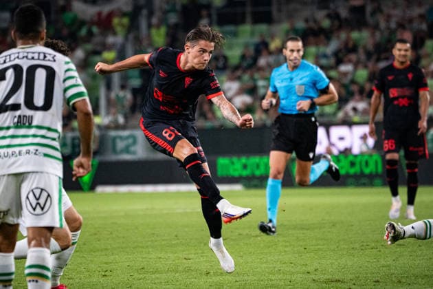 Kacper Urbanski seen during UEFA Europa League qualifying game between teams of Ferencvaros and Gornik Zabrze (Matej Sagan Ball Raw Images) Budapest Groupama Arena Slovakia Copyright: xMatejxSaganx DSC03251
