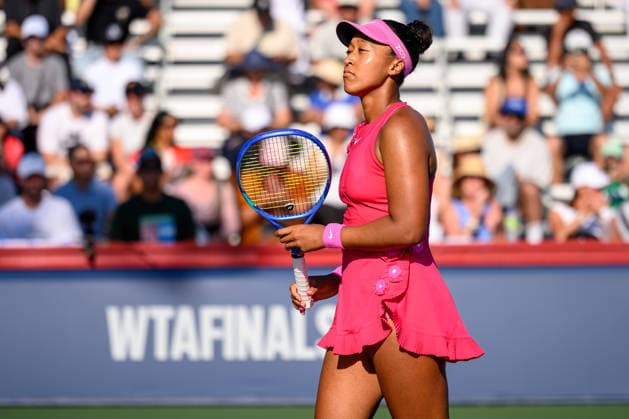 August 5, 2026, Toronto, Ontario, Canada: NAOMI OSAKA of Japan is seen during her second-round match against Panna Udvardy of Hungary at the National Bank Open, part of the Hologic WTA, Tennis Damen Tour, at Sobeys Stadium. Osaka defeated Udvardy 6-2, 6-4 to advance to the third round. Toronto Canada - ZUMAr228 20260805_znp_r228_033 Copyright: xVasiliyxRyabykhx