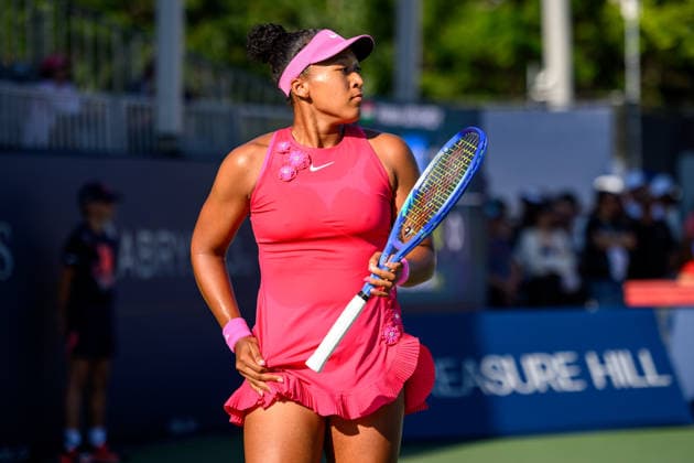 August 5, 2026, Toronto, Ontario, Canada: NAOMI OSAKA of Japan is seen during her second-round match against Panna Udvardy of Hungary at the National Bank Open, part of the Hologic WTA, Tennis Damen Tour, at Sobeys Stadium. Osaka defeated Udvardy 6-2, 6-4 to advance to the third round. Toronto Canada - ZUMAr228 20260805_znp_r228_038 Copyright: xVasiliyxRyabykhx