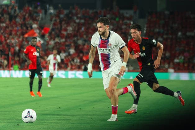 ESP RCD Mallorca vs. PSG, Trofeu Ciutat de Palma Preseason 2026–2027: Khvicha Kvaratskhelia of PSG during the Trofeu Ciutat de Palma Preseason match between RCD Mallorca and PSG, played at Estadio Son Moix, Palma de Mallorca on August 5, 2026 Palma de Mallorca, Spain Mallorca Spain Soccer Copyright: xGutix
