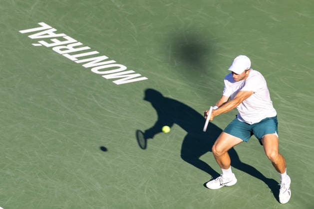 August 5, 2026, Montreal, Quebec, Canada: TALLON GRIEKSPOOR from Nederlands backhand in match against Alexander Zverev (1) from Germany in second round at Canadian Open at IGA stadium in Montreal, Quebec, Canada on 2026-08-05 Montreal Canada - ZUMAl189 20260805_zsp_l189_085 Copyright: xYannickxLegarex