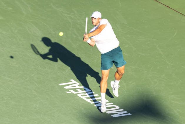 August 5, 2026, Montreal, Quebec, Canada: TALLON GRIEKSPOOR from Nederlands backhand in match against Alexander Zverev (1) from Germany in second round at Canadian Open at IGA stadium in Montreal, Quebec, Canada on 2026-08-05 Montreal Canada - ZUMAl189 20260805_zsp_l189_091 Copyright: xYannickxLegarex
