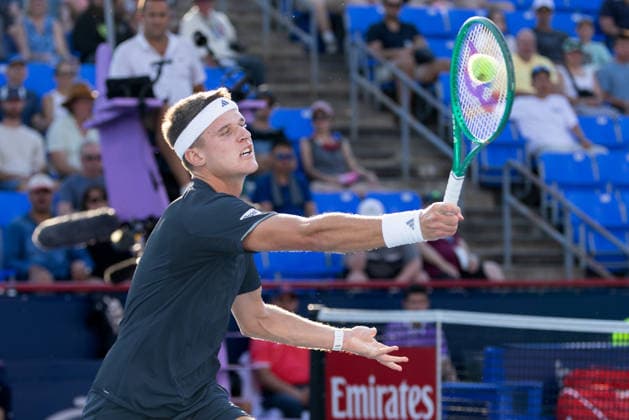August 5, 2026, Montreal, Quebec, Canada: JAKUB MENSIK (13) from Czech Republic forehand in match against Jacob Fearnley from Great Britain in second round at Canadian Open at IGA stadium in Montreal, Quebec, Canada on 2026-08-05 TENNIS: Canadian Open Montreal 2026  - ZUMAl189 20260805_zsp_l189_088 Copyright: xYannickxLegarex