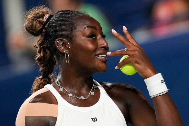 National Bank Open 2026 - Day 5 TORONTO, CANADA - AUGUST 5 : Alycia Parks of the United States gestures during the WTA, Tennis Damen 1000 National Bank Open round of 64 match against Alexandra Eala of Philippines in Toronto, Ontario, Canada on August 5, 2026. Mert Alper Dervis Anadolu Ontario Canada. Editorial use only. Please get in touch for any other usage.  Copyright: x2026xAnadoluxMertxAlperxDervisx
