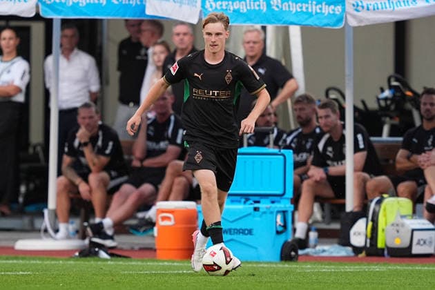 August 5, 2026, xydrx, soccer, friendly match, FC Rottach Egern vs. Borussia Mönchengladbach, 2026–2027 season, Birkenmoos Stadium, Edin Biber, Borussia Mönchengladbach, 24. DFB regulations prohibit any use of photographs as image sequences and or quasi-video Copyright: HMBxMedia YannisxDreimann