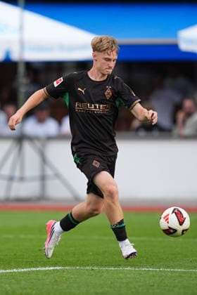 August 5, 2026, xydrx, soccer, friendly match, FC Rottach Egern vs. Borussia Mönchengladbach, 2026–2027 season, Birkenmoos Stadium, Edin Biber, Borussia Mönchengladbach, 24. DFB regulations prohibit any use of photographs as image sequences and or quasi-video Copyright: HMBxMedia YannisxDreimann