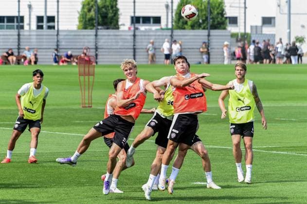 Sam Klein, Arkadiusz Pyrka, St. Pauli, Germany, Hamburg, Training Facility on Kollaustrasse, Soccer, 2. Bundesliga, FC St. Pauli