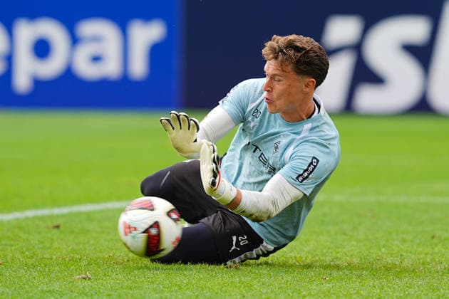 August 6, 2026, xydrx, soccer, training camp, Borussia Mönchengladbach, 2026–2027 season, Birkenmoos Stadium, Jan Olschowsky, Borussia Mönchengladbach, 23. DFB regulations prohibit any use of photographs as image sequences and or quasi-video Copyright: HMBxMedia YannisxDreimann