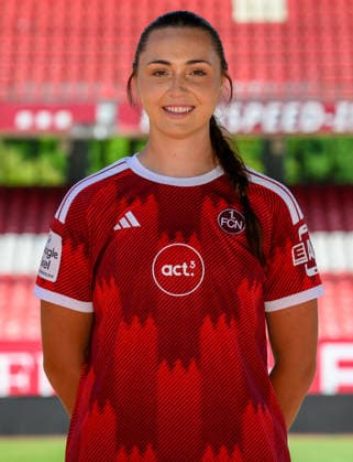 August 4, 2026 1 FC Nuremberg FCN Club Women s Team Women s Soccer Bundesliga (BL) 2026–2027 Season Photo Shoot Portrait Session Introduction Presentation Press Conference xwoxzix Single Image Individual Photo Portrait Headshot Leia Varley 2, 1 FC Nuremberg FCN