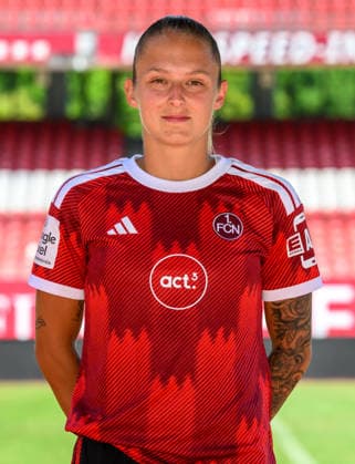 August 4, 2026 1 FC Nuremberg FCN Club Women s Team Women s Soccer Bundesliga (BL) 2026–2027 Season Photo Shoot Portrait Session Introduction Presentation Press Event xwoxzix Single Image Single Photo Portrait Headshot Fany Proniez 3, 1 FC Nuremberg FCN