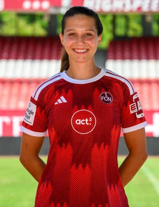 August 4, 2026 1 FC Nuremberg FCN Club Women s Team 1 Women s Soccer Bundesliga (BL) 2026–2027 Season Photo Shoot Portrait Session Introduction Presentation Press Conference xwoxzix Single Image Individual Photo Portrait Headshot Laura Miller 9, 1 FC Nuremberg FCN