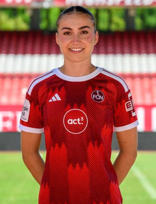 August 4, 2026 1 FC Nuremberg FCN Club Women s Team Women s Soccer Bundesliga (BL) 2026–2027 Season Photo Shoot Portrait Session Introduction Presentation Press Event xwoxzix Single Image Single Photo Portrait Headshot Lara Meroni 11, 1 FC Nuremberg FCN