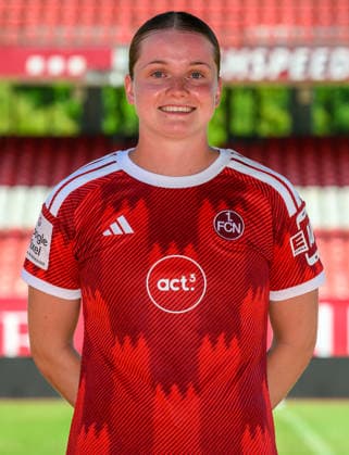 August 4, 2026 1 FC Nuremberg FCN Club Women s Team Women s Soccer Bundesliga (BL) 2026–2027 Season Photo Shoot Portrait Session Introduction Presentation Press Event xwoxzix Single Image Individual Photo Portrait Headshot Jacqueline Baumgärtel Baumgaertel 20, 1 FC Nuremberg FCN