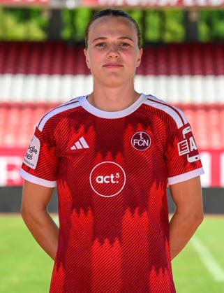 August 4, 2026 1 FC Nürnberg FCN Club Women s Team Women s Soccer Bundesliga (BL) 2026–2027 Season Photo Shoot Portrait Session Introduction Presentation Press Event xwoxzix Single Image Individual Photo Portrait Headshot Nastassja Lein 24, 1 FC Nuremberg FCN