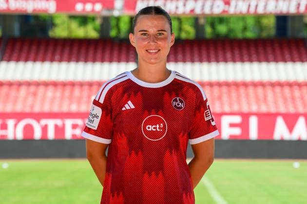 August 4, 2026 1 FC Nürnberg FCN Club Women s Team Women s Soccer Bundesliga (BL) 2026–2027 Season Photo Shoot Portrait Session Introduction Presentation Press Event xwoxzix Single Image Individual Photo Portrait Headshot Meret Günster Guenster 8, 1 FC Nuremberg FCN