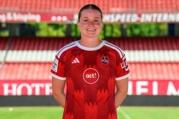 August 4, 2026 1 FC Nuremberg FCN Club Women s Team Women s Soccer Bundesliga (BL) 2026–2027 Season Photo Shoot Portrait Session Introduction Presentation Press Conference xwoxzix Single Image Individual Photo Portrait Headshot Jacqueline Baumgärtel Baumgaertel 20, 1 FC Nuremberg FCN