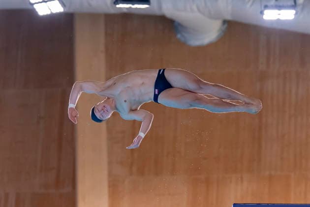 France, Paris, Centre Aquatique Olympique Metropole du Grand Paris, August 6, 2026, European Aquatics Championships – Artistic Swimming, Day 7, Men’s 10m Platform Preliminary, Anton Knoll of Austria, Photo by Eibner Pressefoto Tino Henschel European Aquatics Championships Artistic Swimming, Day 7, Men’s 10m Platform Preliminary, Paris Copyright: xEibnerxPressefotox