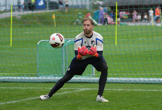 August 6, 2026, Seefeld Stadium, Seefeld, TSG Hoffenheim s 2026 training camp in Seefeld, Hoffenheim goalkeeper Oliver Baumann. Photo by Hasan Bratic, DeFodi Images