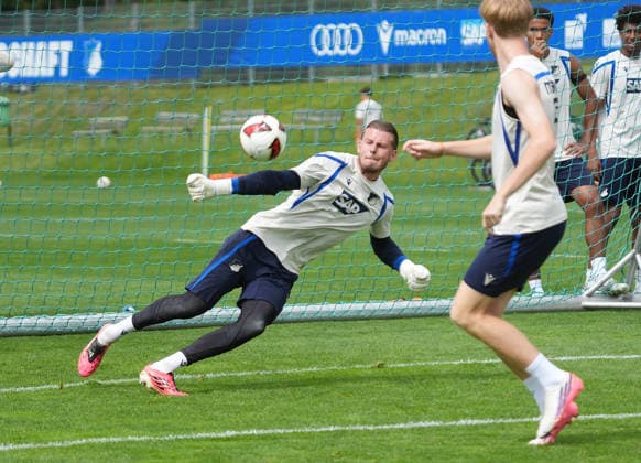August 6, 2026, Seefeld Stadium, Seefeld, TSG Hoffenheim Training Camp in Seefeld 2026, Goalkeeper Luca Philipp Hoffenheim Photo by Hasan Bratic, DeFodi Images
